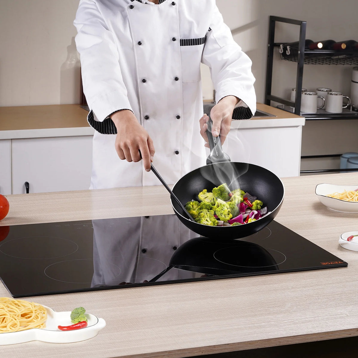 VEVOR 30'' Radiant Electric Cooktop in Black with 4 Burners
