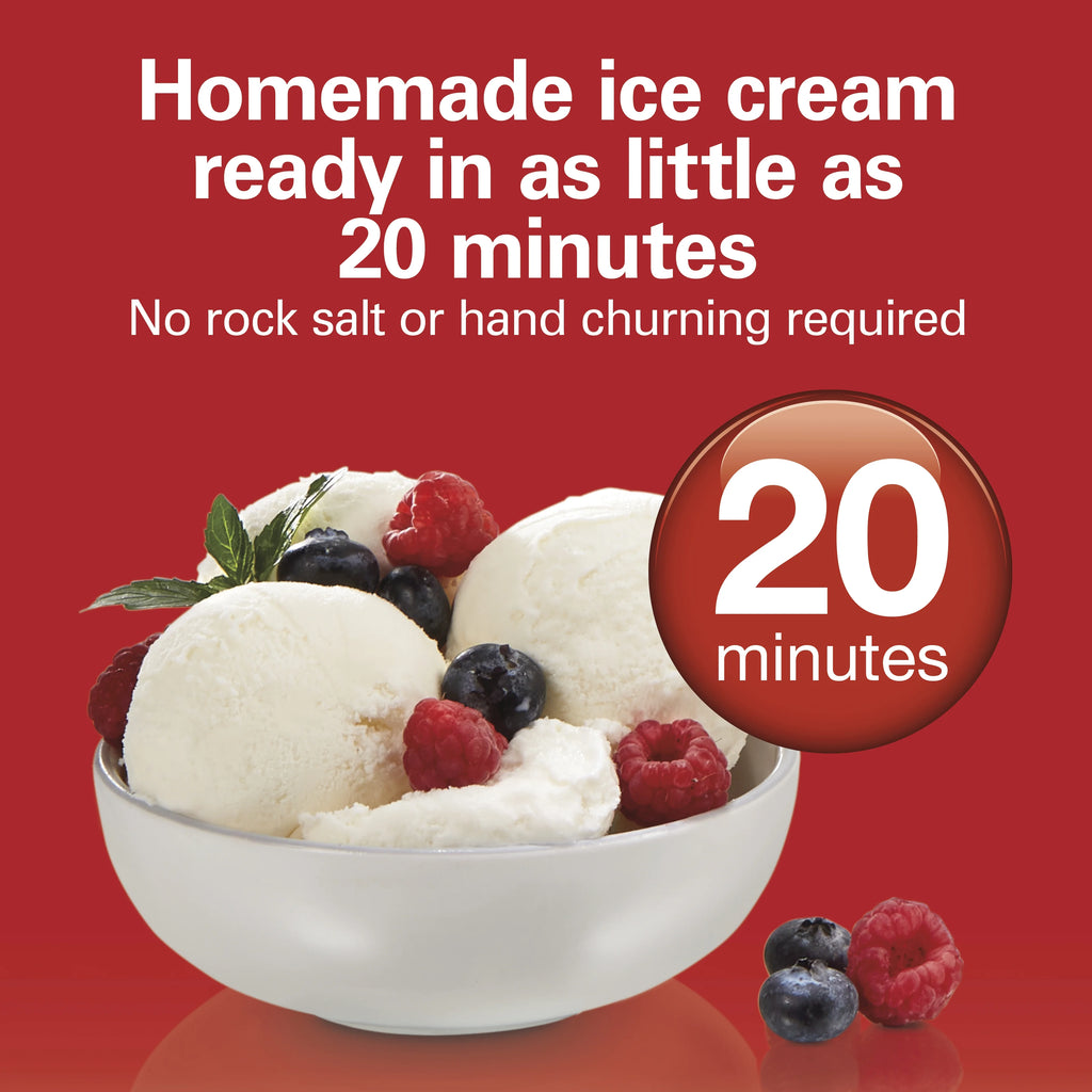 Hamilton Beach Electric Ice Cream Maker, Ice Cream Machine, 1.5 Quart Capacity, White