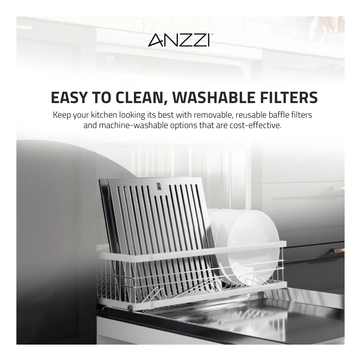 Anzzi RH-AZ0391TSS 36 in. 600 CFM 4-Speed Stainless Steel Under Cabinet Convertible Residential Range Hood with LED Lamp