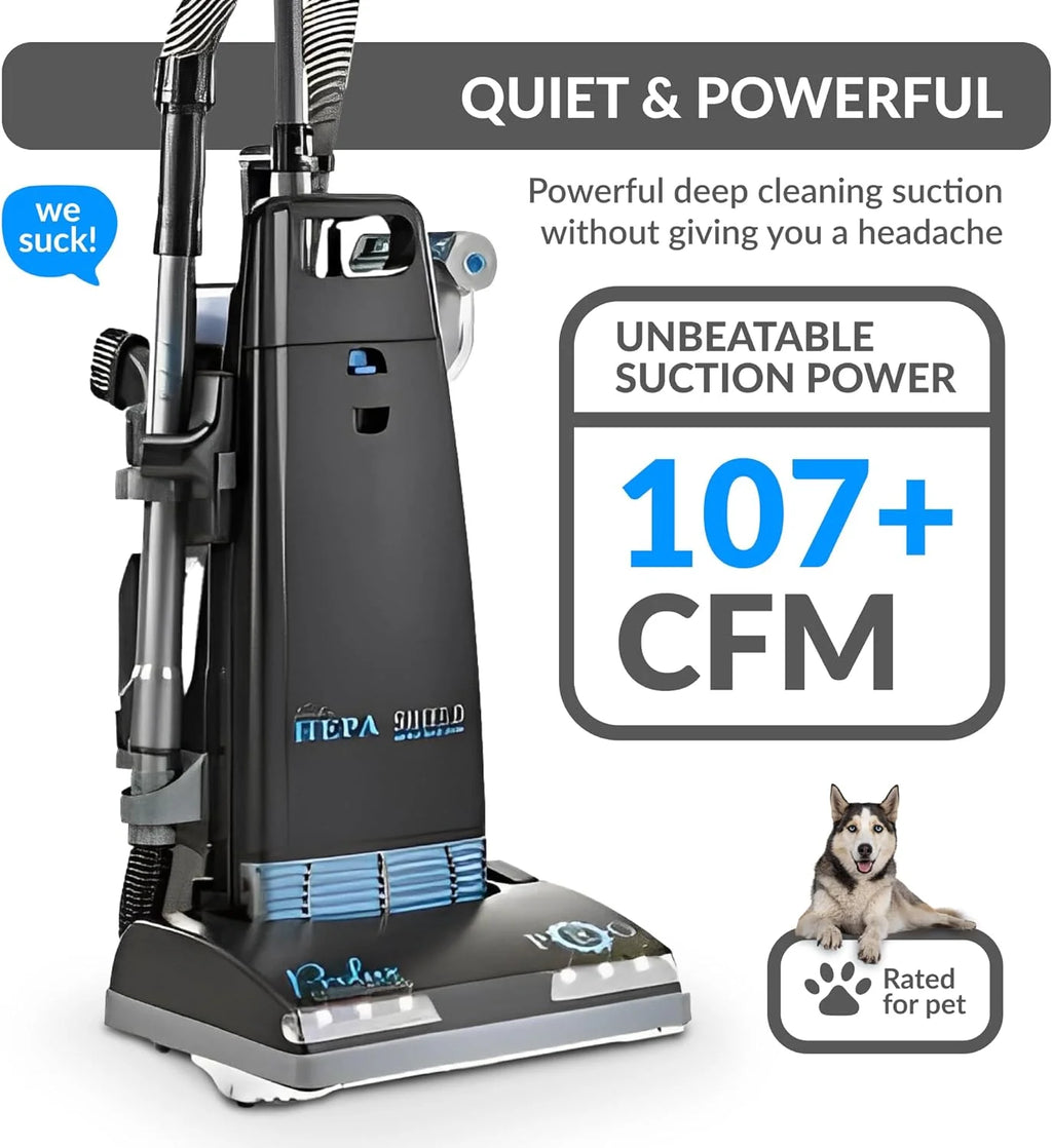 Prolux 8000 Commercial Upright Vacuum with Sealed HEPA Filtration