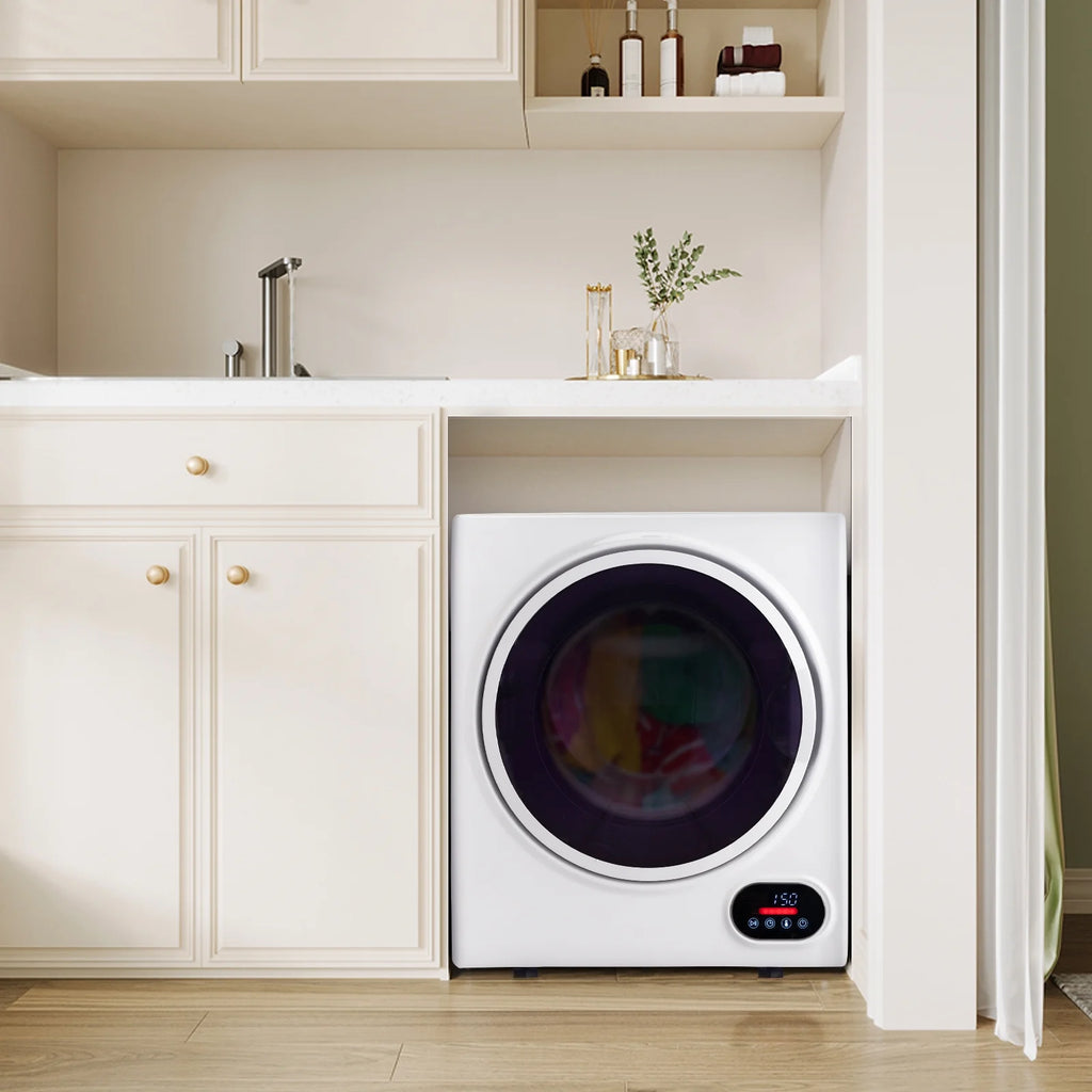 GYJ28-88-E Compact portable Household clothes Dryer 1.5CUFT Drum Dryer with LED display -White 120V 2.5KG