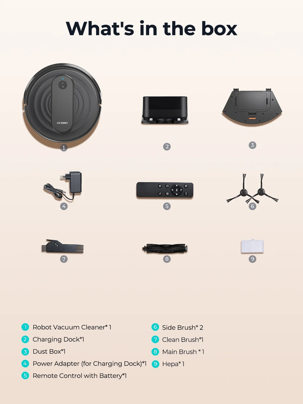AIRZEEN Robot Aspirador 3000Pa, Robot Aspirador Inteligente con Alexa, para Alfombras, Suelos Duros y Hogar, Negro