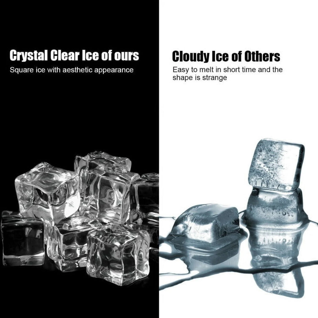 Kadyn Countertop Ice Maker, Ice Machine, Portable Ice Maker, 48 lbs Stainless Self-Clean Ice Maker with LCD Display