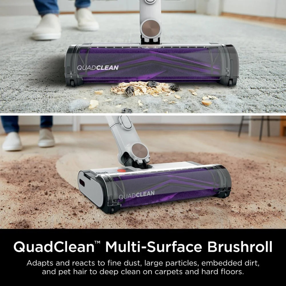 Restored Shark R-IW1111 Detect Pro Cordless HEPA QuadClean Multi-Surface Stick Vacuum, Grey/Brass - (Refurbished)