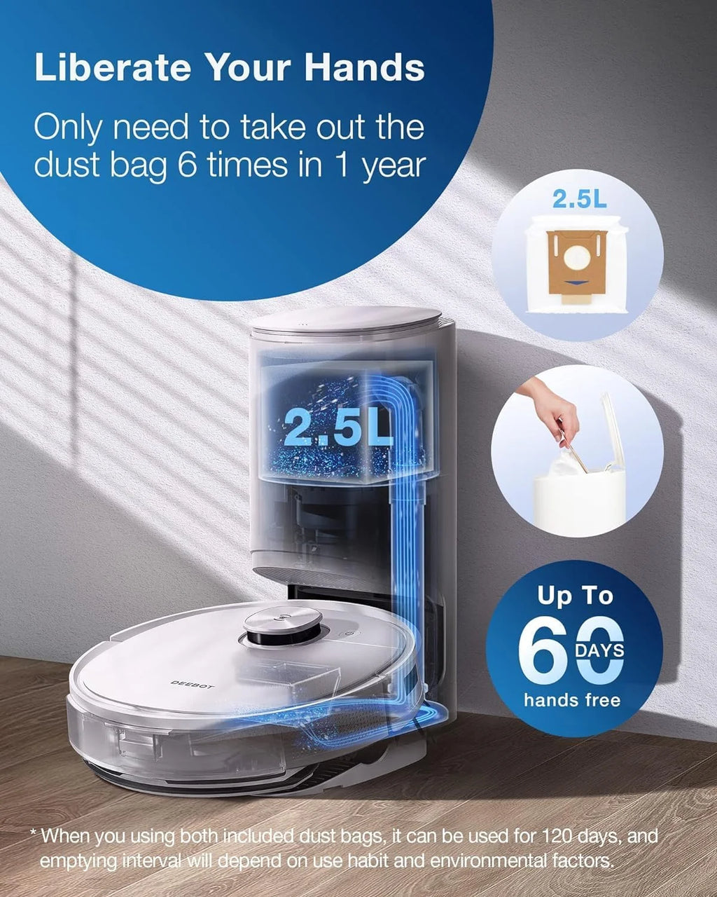 ECOVACS DEEBOT T10 PLUS Neo Robot Vacuum and Mop, Auto-Empty, AIVI 3.0, OZMO Pro 3.0 Oscillating Mopping, 3D Map, Air Freshener