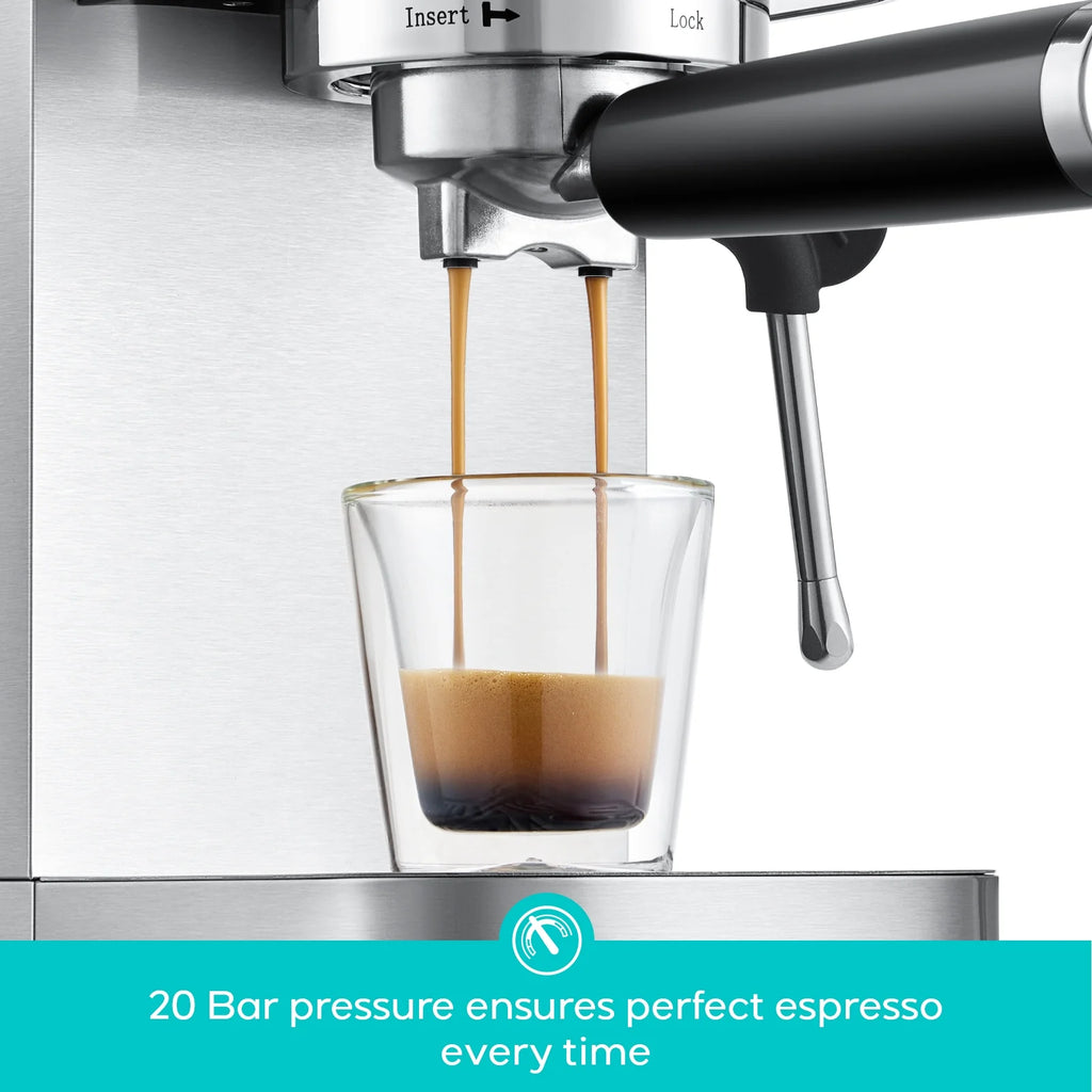 CASABREWS 3700 Essential 20-Bar Espresso Machine and Coffee Maker, Stainless Steel