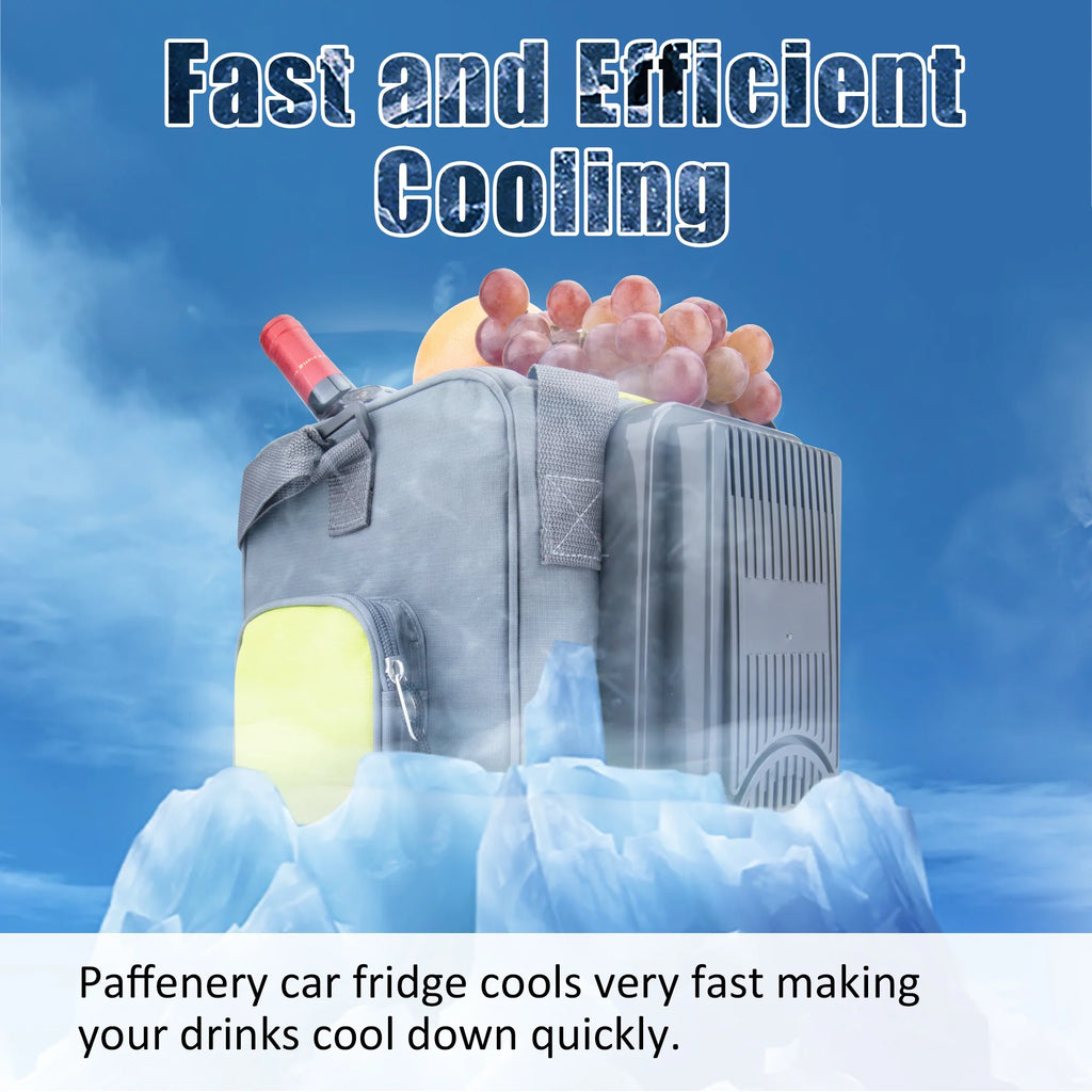 Paffenery 15 Quarts Car Cooler Plug in, 16L Small Electric Cooler, 12V Mini Car Fridge Portable Refrigerator for Camping