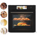 Garvee 24" Single Wall Oven with TFT Touch Display, 2.5 Cu.ft Convection Wall Oven, 8 Cooking Modes, 108 Smart Recipes, 3000W, 240V, Silver & Black