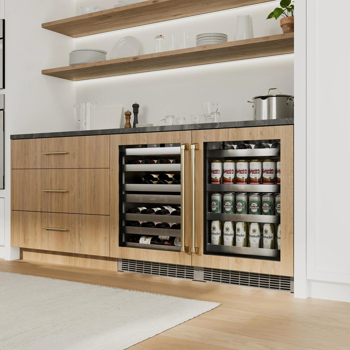 ZLINE Autograph Edition 48" 6.0 cu. ft. Dual Fuel Range with Gas Stove and Electric Oven in Stainless Steel with Champagne Bronze Accents (RAZ-48-CB)