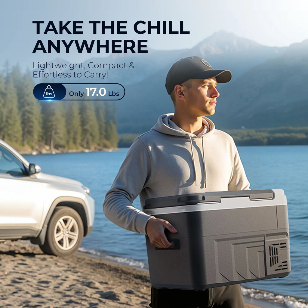 Simzlife 12 Volt Refrigerator, 11 Quart (10L) Car Fridge with APP Control, Car Refrigerator -4℉~68℉, Portable Freezer for RV, Camping, Travel