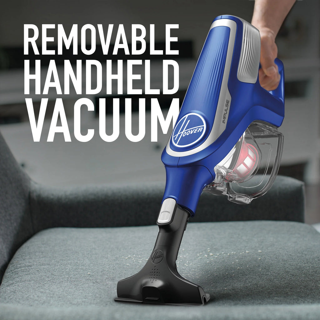 Hoover IMPULSE Pet Cordless Stick Vacuum Cleaner, BH53020, Lightweight, Powerful Suction, Pet Hair, Hard Floor, Carpet, HEPA Filter, Self-Cleaning Brushroll, LED Headlights, Rechargeable