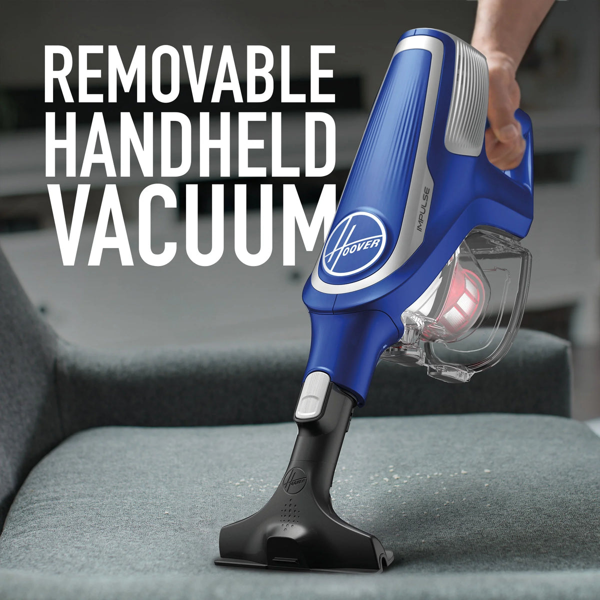 Hoover IMPULSE Pet Cordless Stick Vacuum Cleaner, BH53020, Lightweight, Powerful Suction, Pet Hair, Hard Floor, Carpet, HEPA Filter, Self-Cleaning Brushroll, LED Headlights, Rechargeable