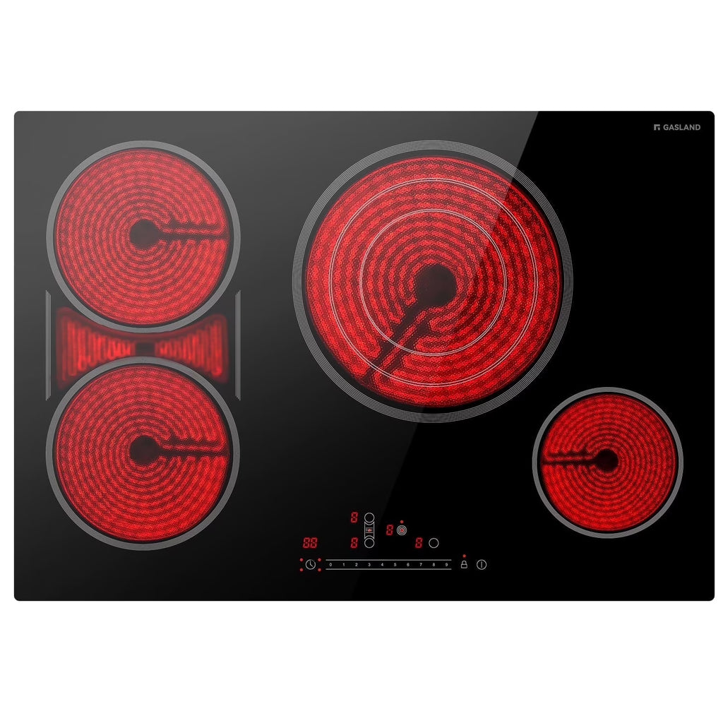 Gasland Chef 30 in. 4 Elements Radiant Electric Cooktop in Black with Tri-Ring Element and Bridge Element