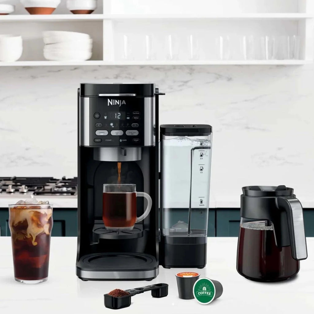 Restored Ninja CFP101 DualBrew Hot & Iced Coffee Maker, Black -Bundle with 2 Year Enhanced Protection Pack (Refurbished)