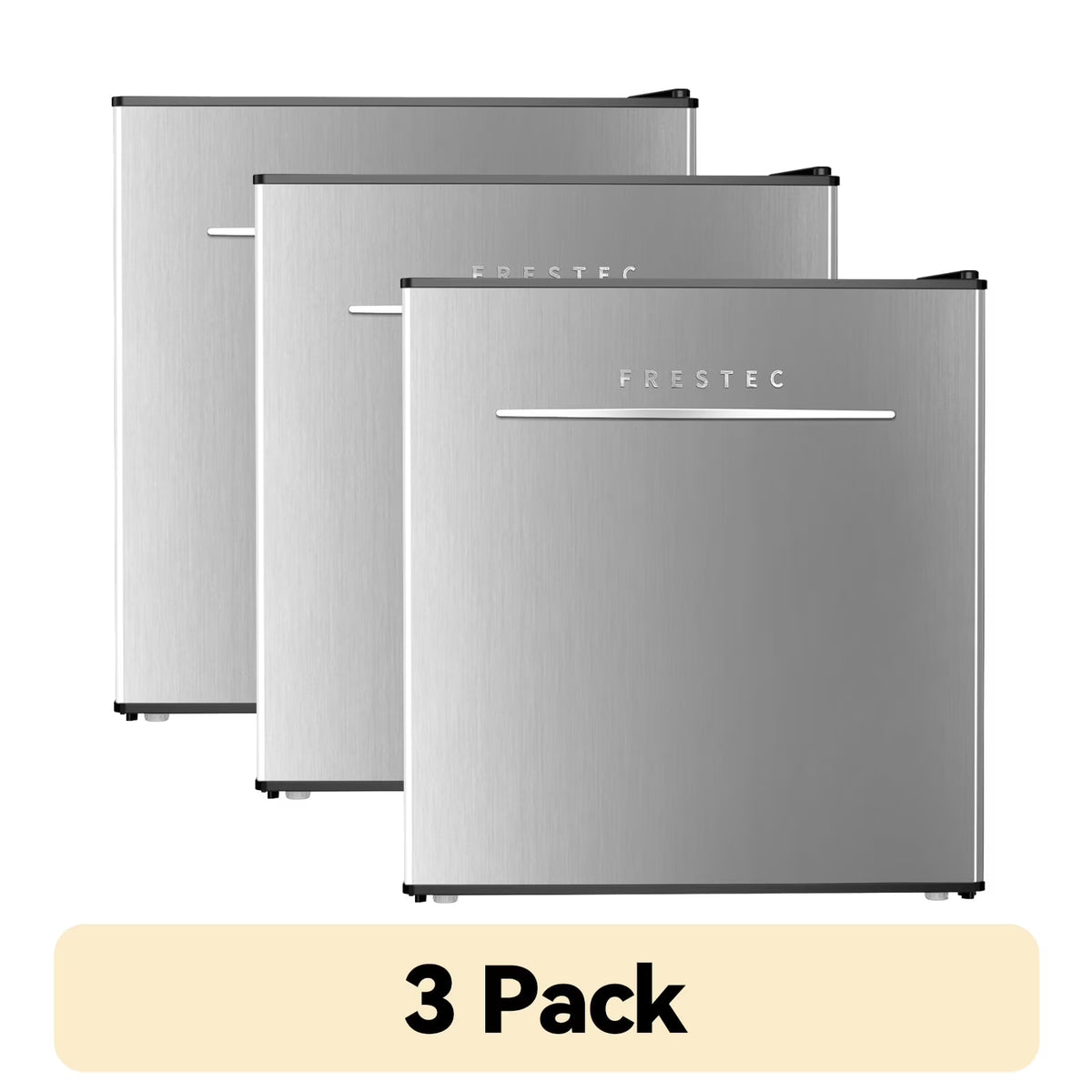 (3 pack) Frestec 1.7 Cu ft Single Door Mini Fridge , grey, New, VOK-17-3PSS