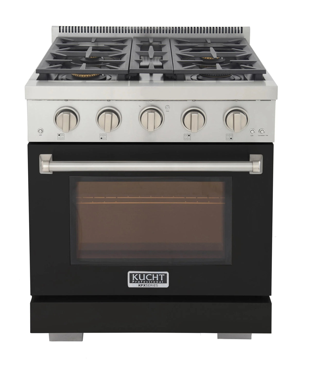 Professional 30-in Natural Gas Range in Black with True Simmer Burners