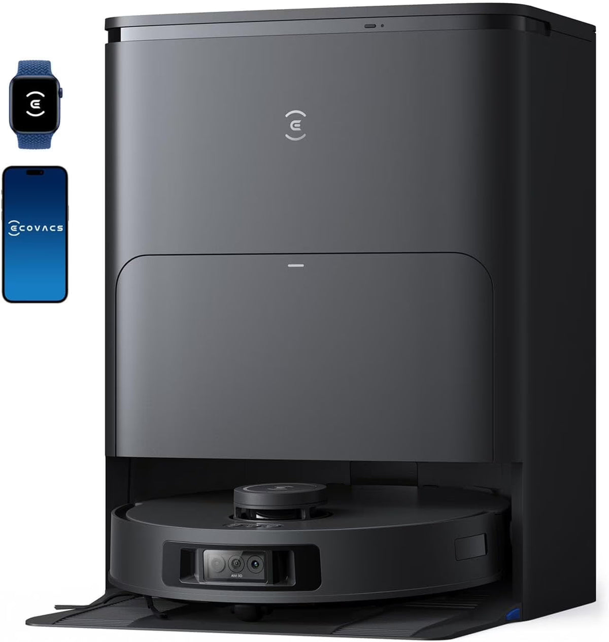 ECOVACS DEEBOT T30S Care Robot Vacuum & Mop - 11000Pa, ZeroTangle, TruEdge Mopping, Self-Emptying, Auto-Mop Lifting