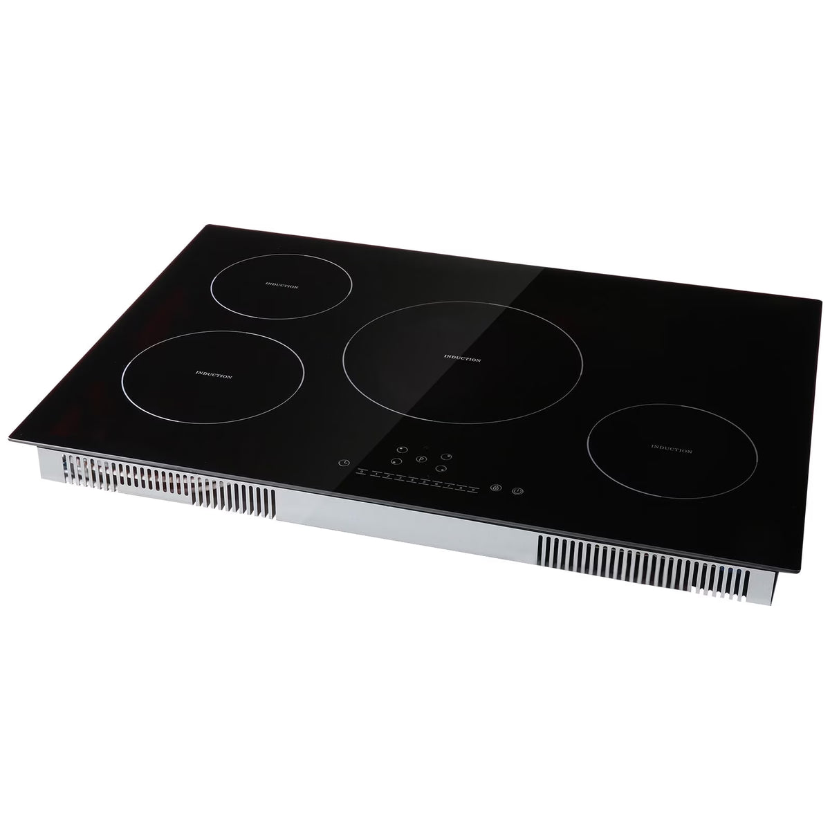 KFFKFF 30" Electric Cooktop, 4 Burners 7500W Built-in Electric Stove with Touch Controls, Safety Lock, 9 Temperature Settings 220-240V