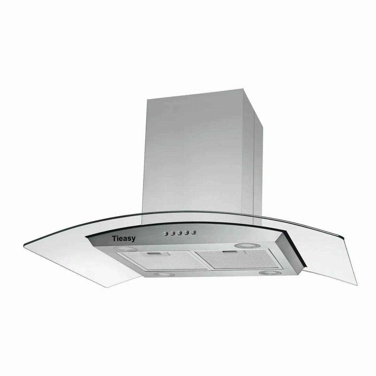 "Joeaonz 36"" Stainless Steel Island Mount Range Hood, Quiet 900CFM, 3-Speed Vent with Button Control and LED Bulb"