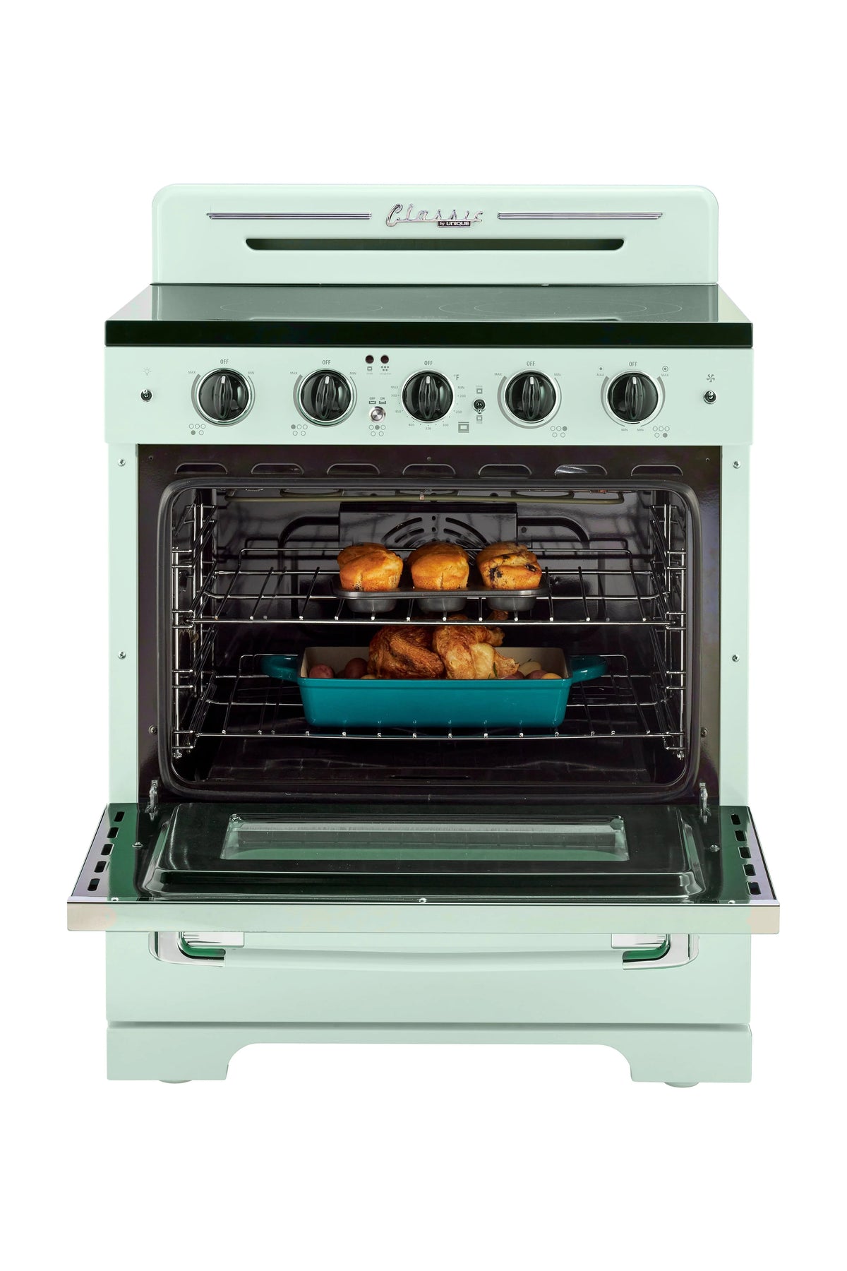 Unique Appliances Oven 30.0 in 3.9 cu/ft Electric Freestanding Range in Marshmallow White