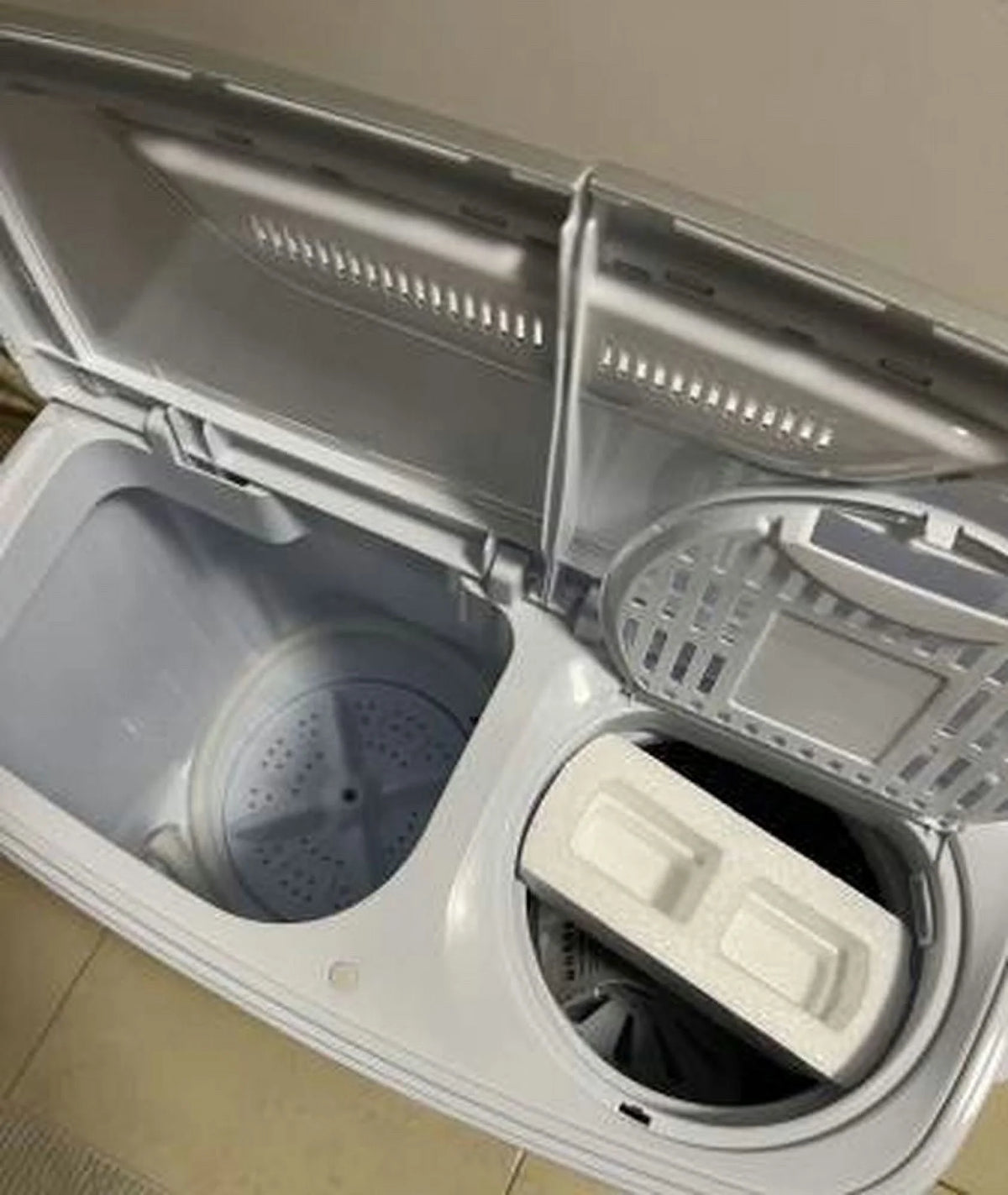 Topcobe 8 Lbs Compact Mini Twin Tub Washing Spiner Machine, Space Saving Washer for Home and Apartment