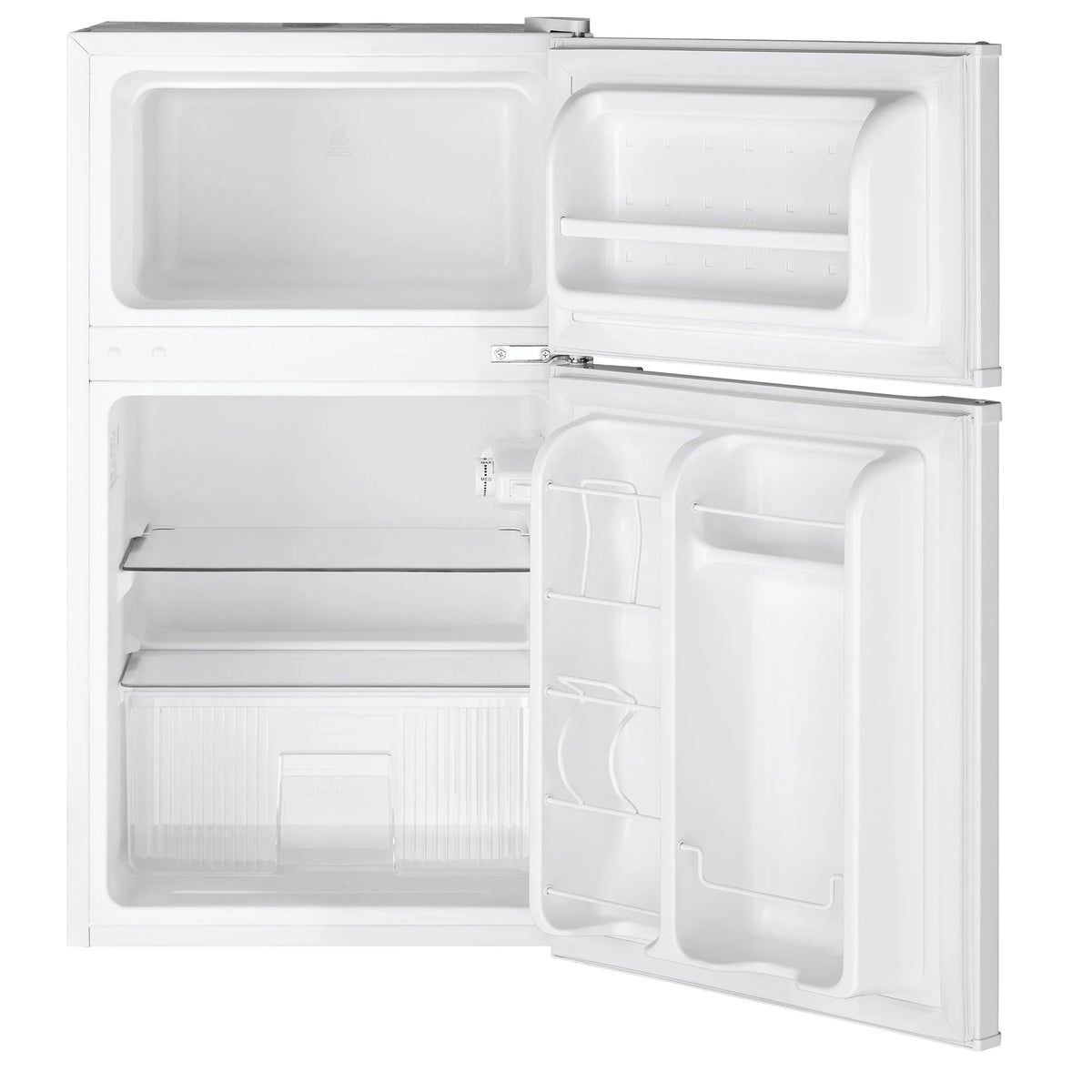 GE Appliances 3.1 Cu. Ft. Freestanding Double Door Compact Refrigerator, Steel