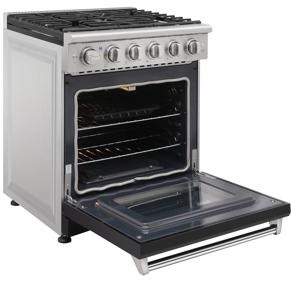 KOSTCH 30-in 5 burners 4.55-cu ft Convection Oven Freestanding Liquid Propane Gas Range ( Stainless steel )