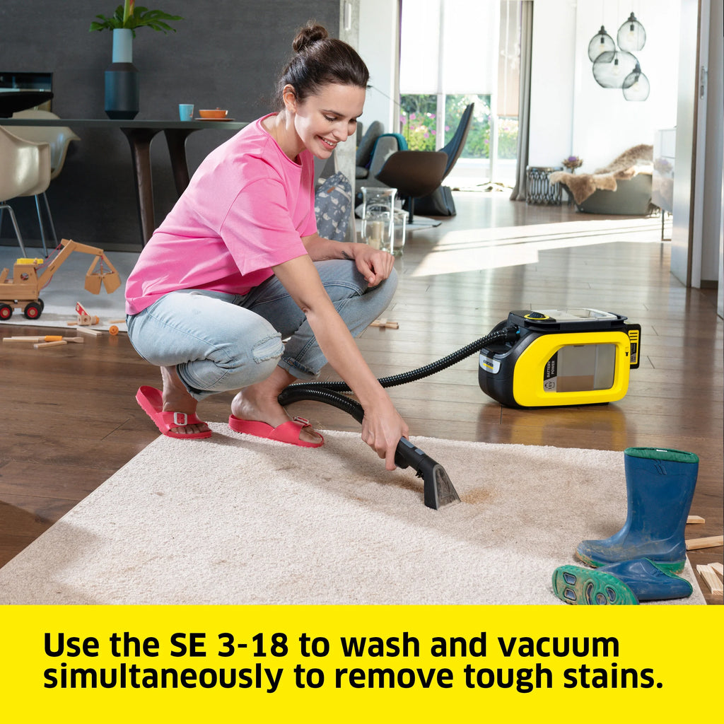 Karcher Cordless Carpet and Upholstery Cleaner, SE 3-18 , Spot Cleaner - Tool Only