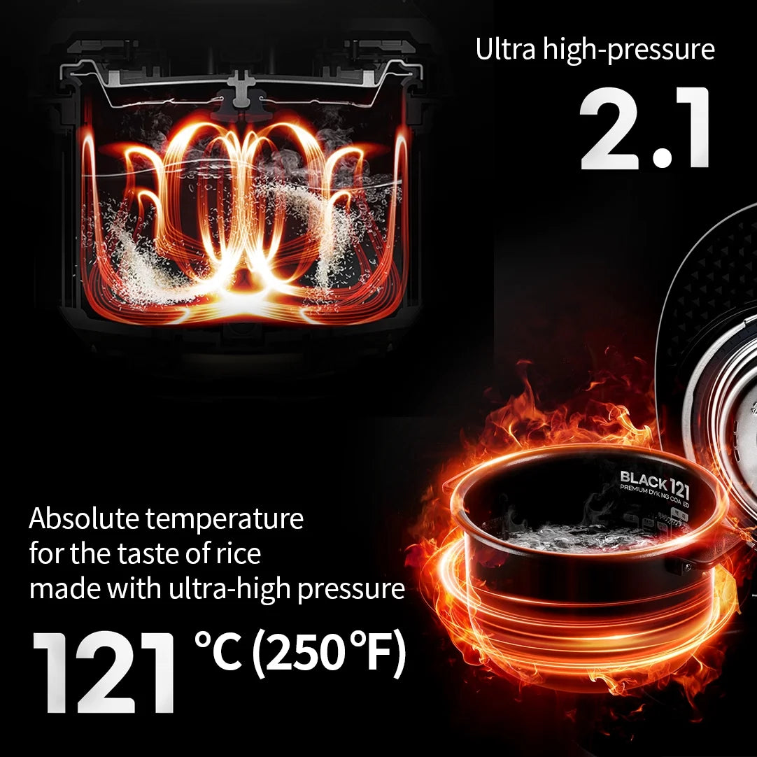 CUCHEN CRT-RPK0670WUS | 2.1 Ultra High-Pressure Induction Heating Rice Cooker 6 Cup (Uncooked) | Full Stainless Power Lock System | Auto Steam Clean | Voice Guide | Made in Korea | White