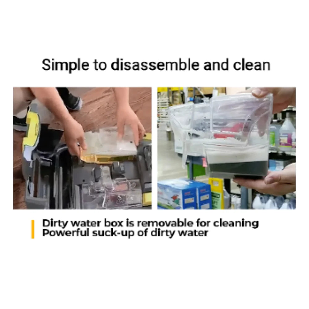 Janilink 14" Portable Cordless Upright Auto Scrubber with Cylindrical Brush and Battery