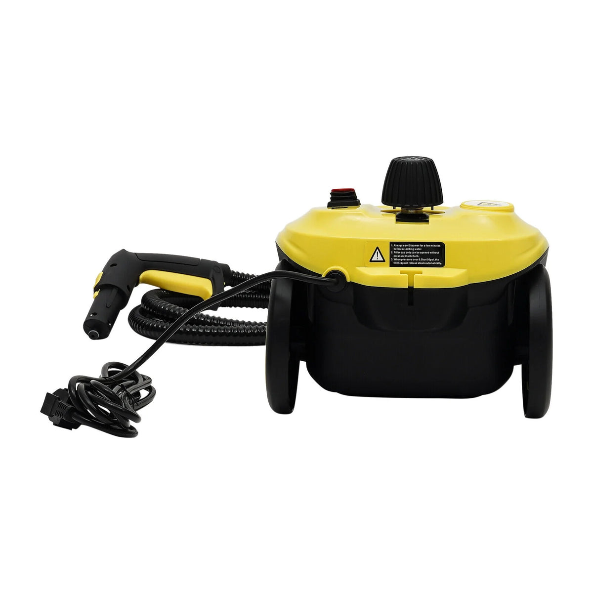 2000W 1.8L/60.87oz High-Pressure Steam Cleaner Multipurpose Handheld Steam Cleaner Portable Yellow 5 Bar/72.5PSI