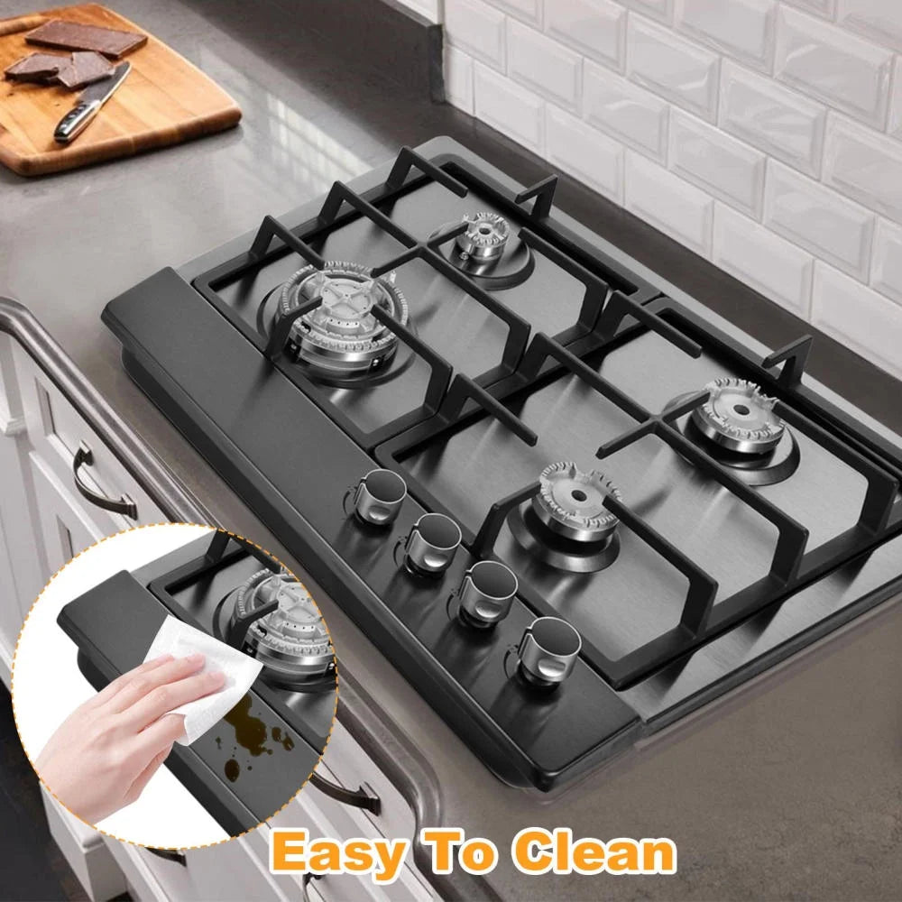 Tohu Stainless Steel Stove 3.3kW 5-Burner Closed Chassis Propane Cooktop for Outdoor/Indoor Cooking