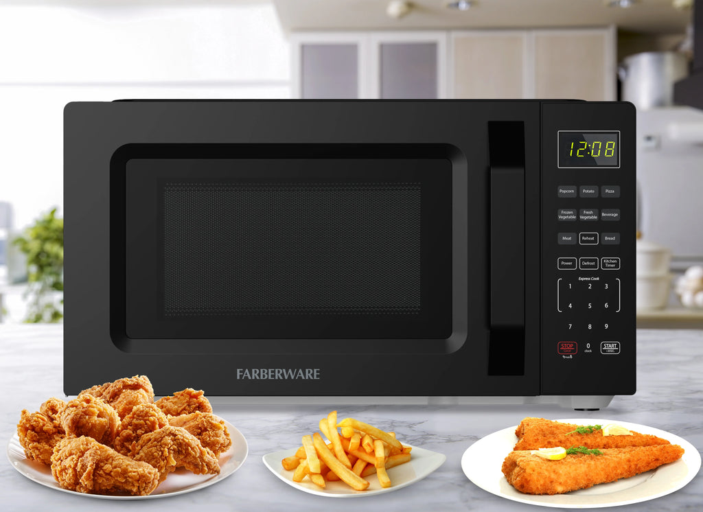 Farberware 1.1 Cu. Ft. 1000-Watt Compact Microwave Oven, Black