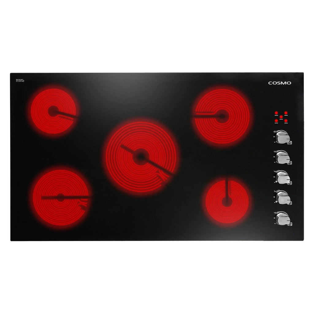 Cosmo COS-365ECC 36 in. Drop-In Electric Black Ceramic Glass Cooktop