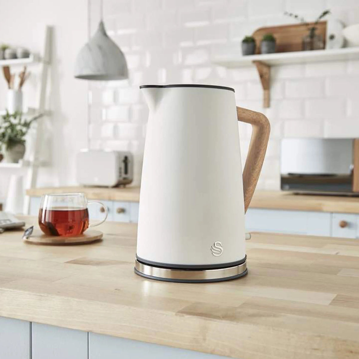Swan SK14610WHTN Nordic Style Cordless Kettle 1.7L - Cotton White