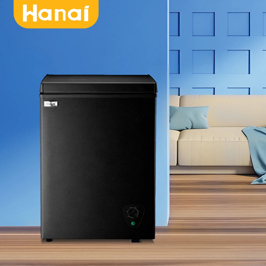 WANAI 5.0 Cu.ft Compact Freezer, Fast Cooling, Top Door Design, Energy-Efficient Deep Freezer White