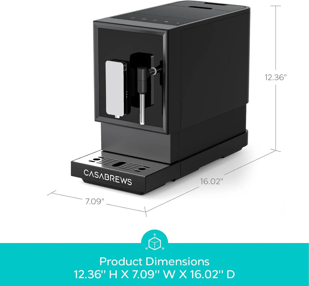 CASABREWS ACAFE Plus, 20 Bar Fully Automatic Espresso Machine, Black