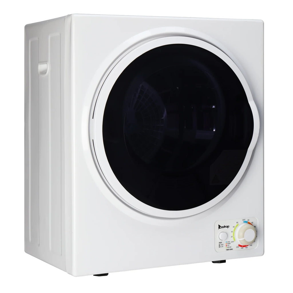 GYM25-78 Compact Portable Household clothes Dryer 1.6cuft with Stainless Steel Drum Black and White 120V MECHANICAL Control ETL Certification