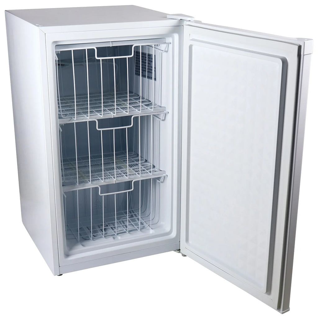 Koolatron Compact Upright Freezer, 3.1 cu ft (88L) White Manual Defrost