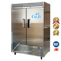 Commercial Reach in Refrigerator, 54" x 32" x 81 3/8", 42 Cubic Ft, Double Door Stainless Steel Fridge, for Restaurant