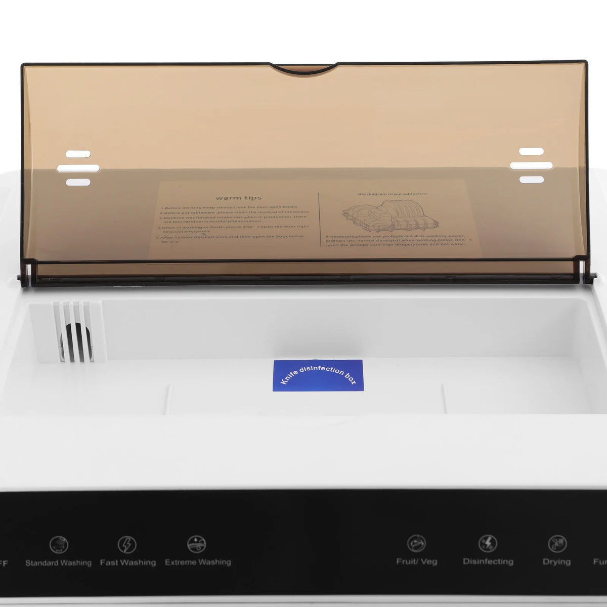 User-Friendly Dishwasher, Touchscreen Control with Visual Window, Top-Load Design with Sunken Handle, Easy for Elderly Users