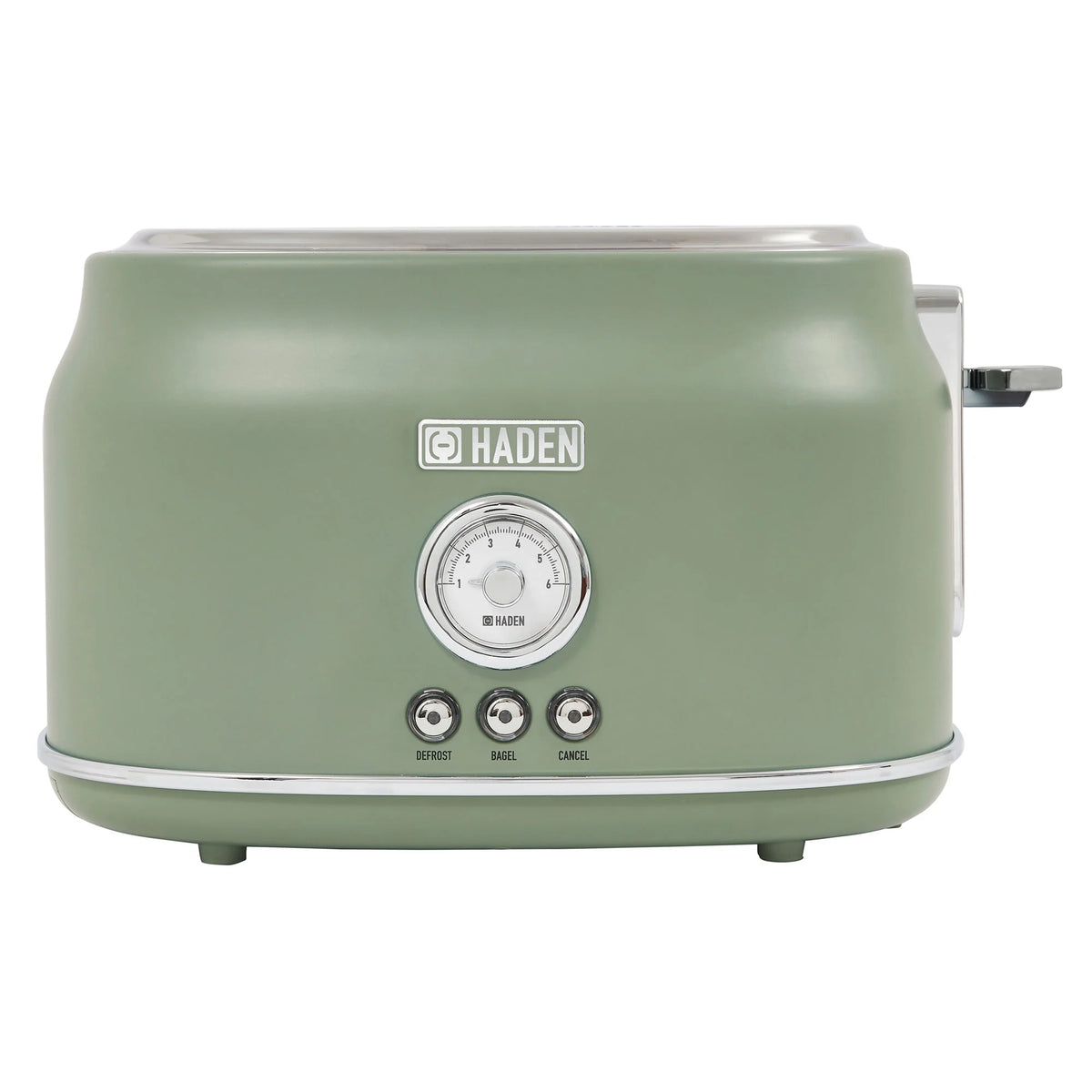 Haden Dorset 2 Slice Wide Slot Stainless Steel Toaster, Cedar Green/Chrome