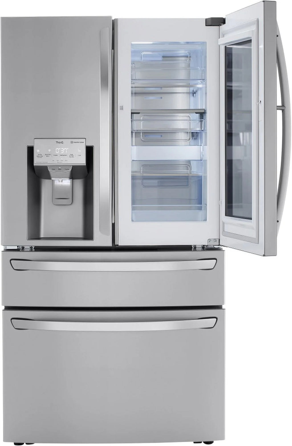 Lg Lrmvs3006 36" Wide 29.5 Cu. Ft. Energy Star Rated French Door Refrigerator - PrintProof