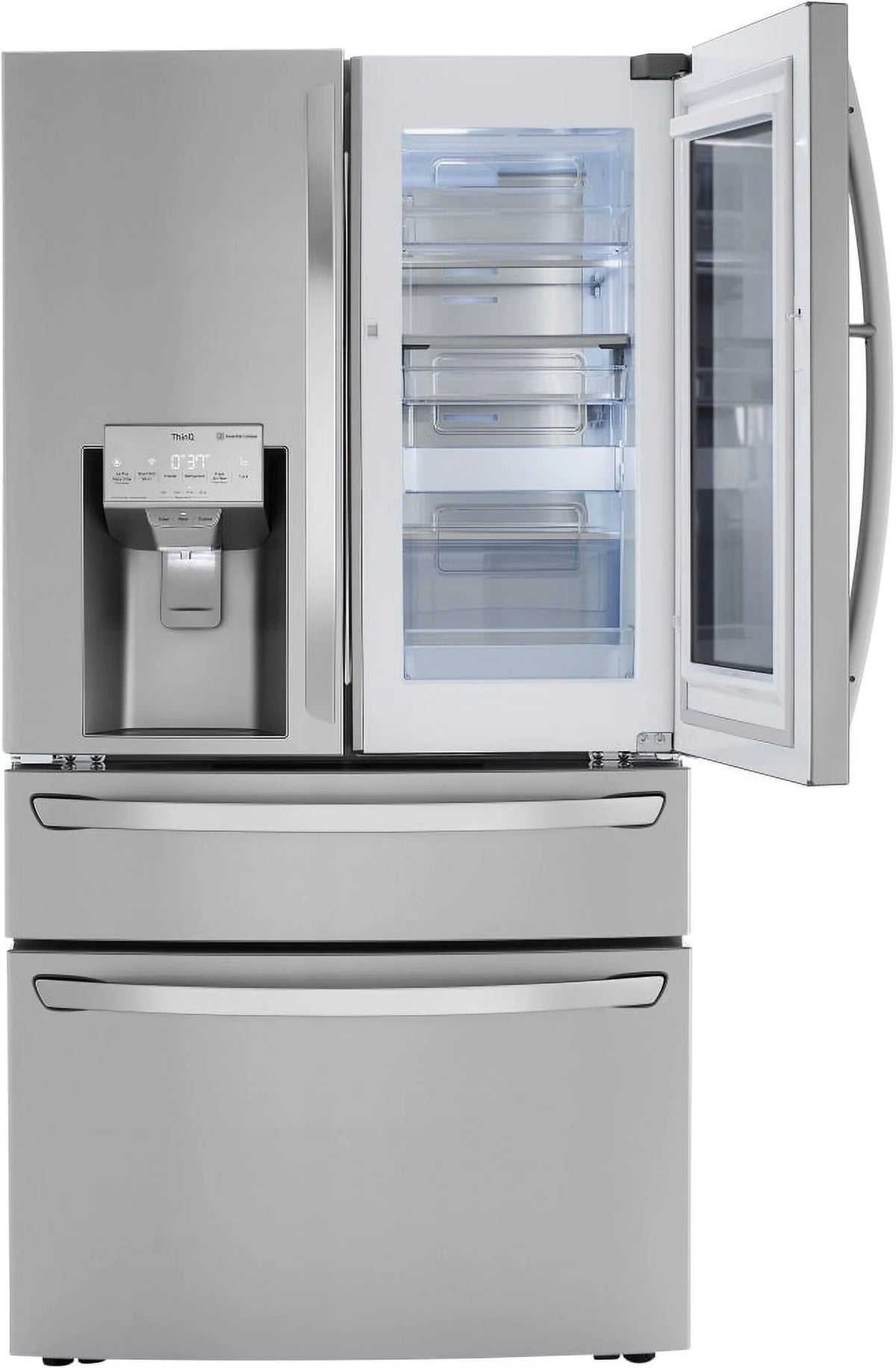 Lg Lrmvs3006 36" Wide 29.5 Cu. Ft. Energy Star Rated French Door Refrigerator - PrintProof