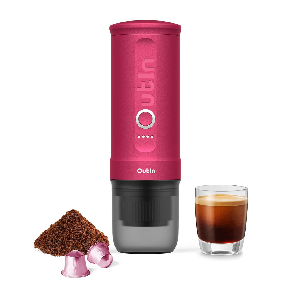 OutIn Nano Portable Electric Espresso Machine (Crimson Red), OTEM-01-CR