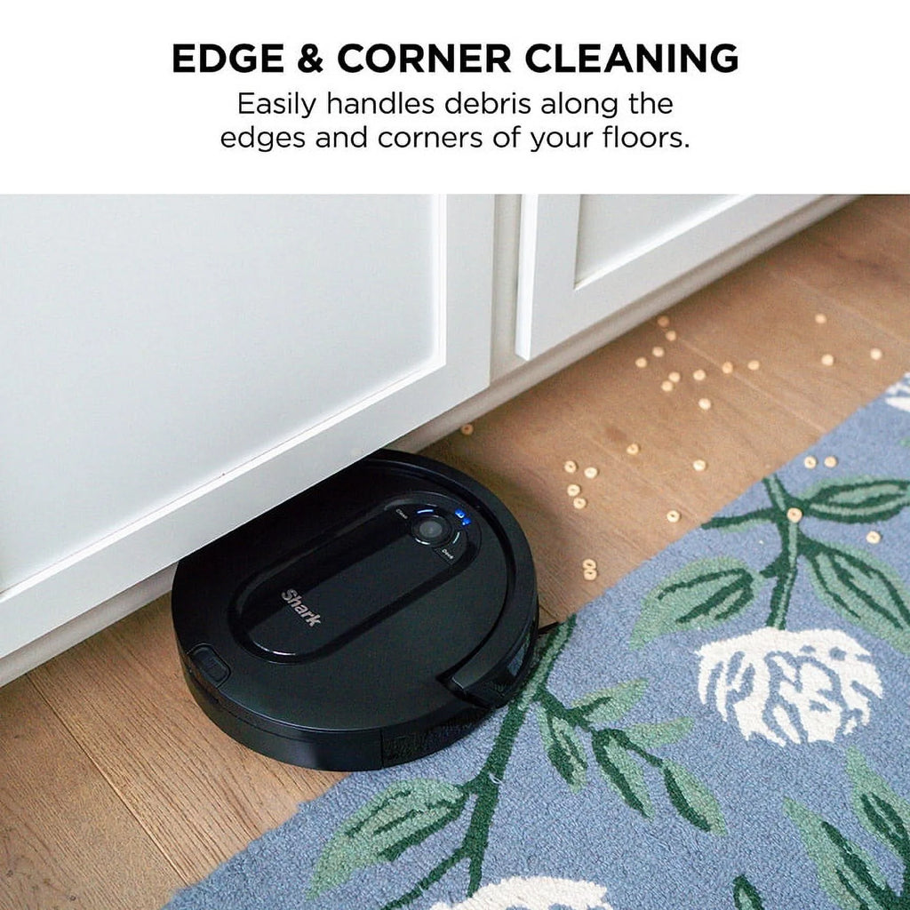 Shark EZ Robot Vacuum with Self-Empty Base, Row-by-Row Cleaning, Powerful Suction, Perfect for Pet Hair, Wi-Fi, Carpets & Hard Floors, RV910S