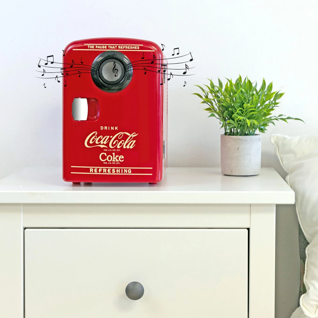 Coca-Cola 4L Portable Cooler/Warmer with Bluetooth Speaker, AC/DC Power