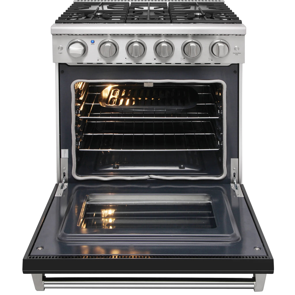 KOSTCH 30-in 5 burners 4.55-cu ft Convection Oven Freestanding Liquid Propane Gas Range ( Stainless steel )