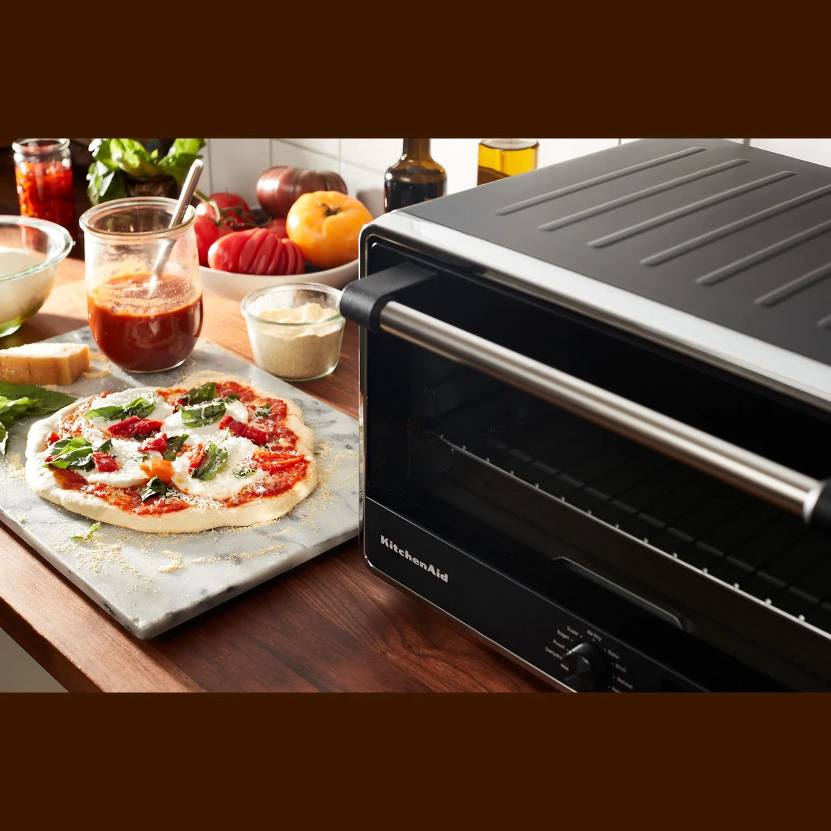KitchenAid Dual Convection Countertop Oven with Air Fry and Temperature Probe, Black Matte, KCO224BM