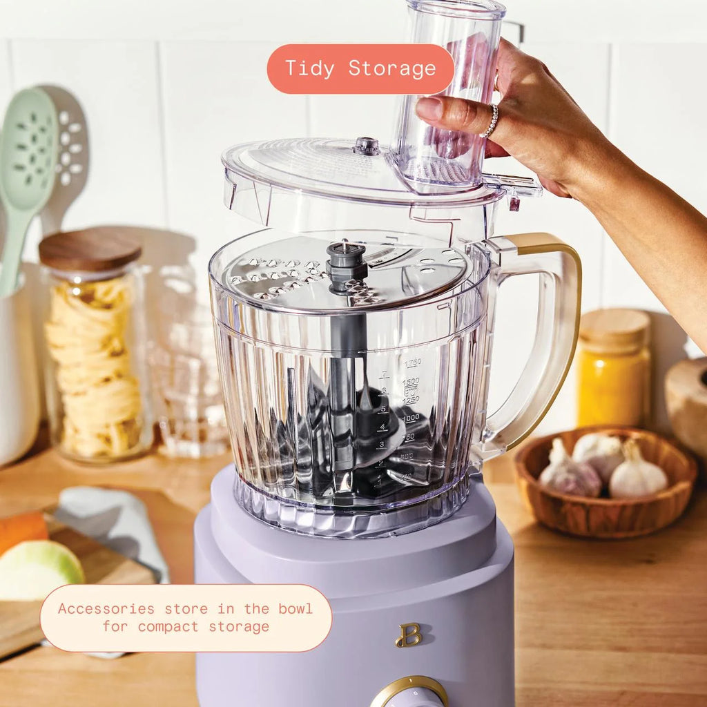 Beautiful 10-Cup Food Processor with Accessories, White Icing by Drew Barrymore